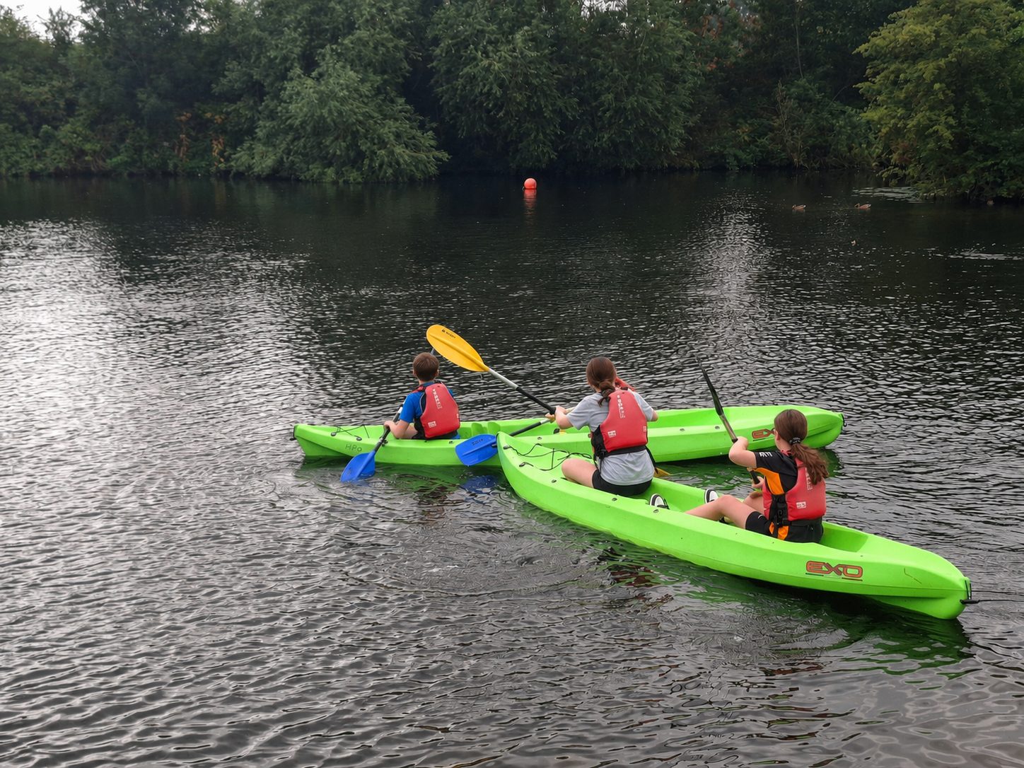 Cubs taking part in a watersports activity